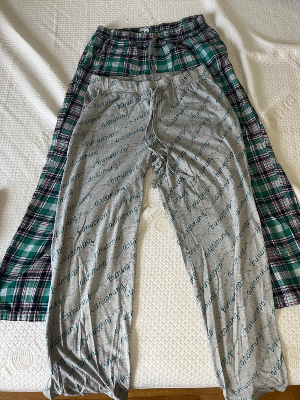 Sonoma Green Plaid and Gray Sleep Pants Duo